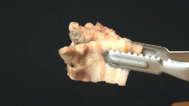 대나무 통에 담긴 삼겹살