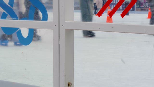 People skating on an ice rink