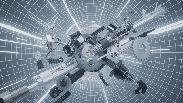 Complex machinery in a digital grid