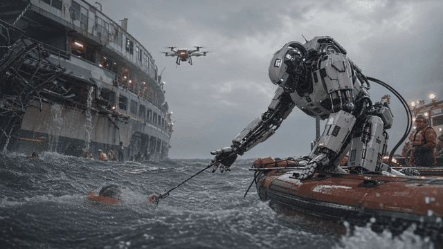 Robot that rescues people in sea