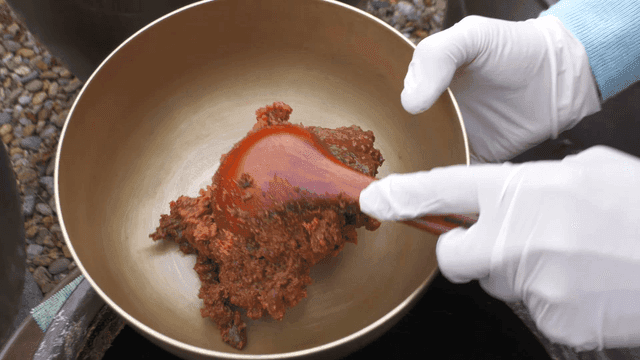 Ladle for scooping soybean paste out of jar