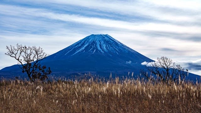 Majestic Mount Fuji with a clear sky