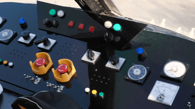 Aircraft engine room cockpit control console