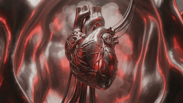 미래적인 기계 심장