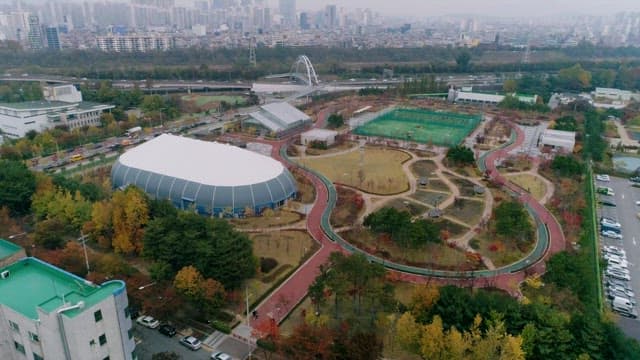 Urban Park Amidst City