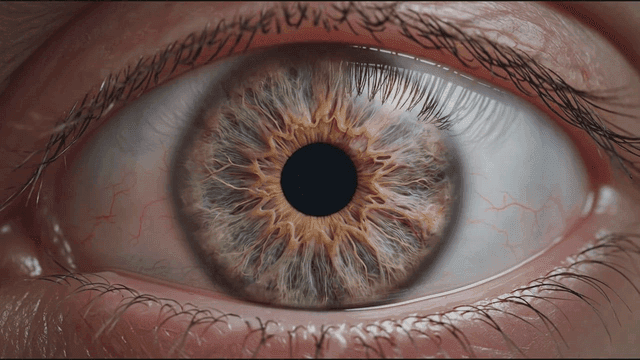 Detailed view of a human eye