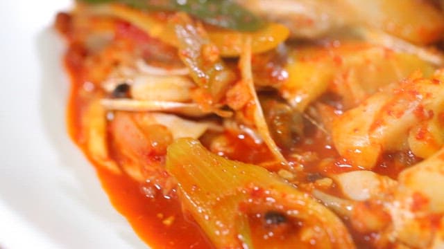 Spicy braised fish with radish and vegetables