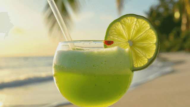 Green-eyed Katekil with bright green tint on beach