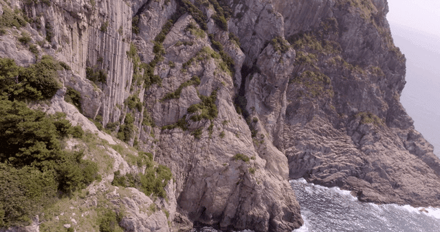 Rocky cliffs by the ocean