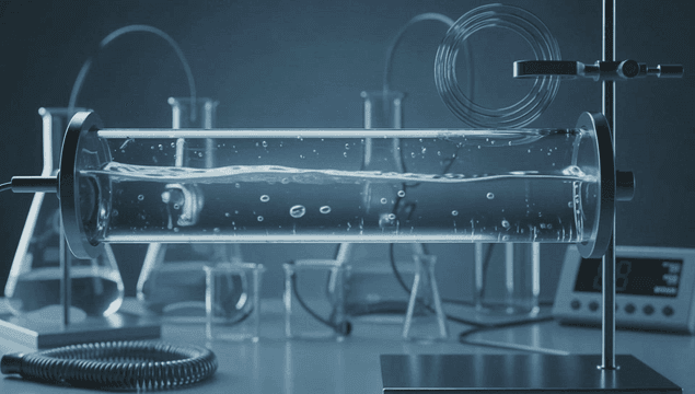 Boiling water in laboratory tube
