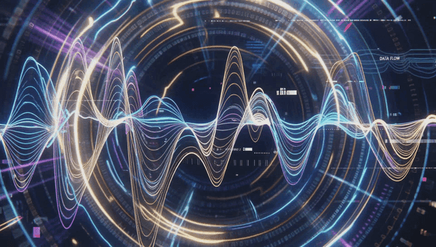 다채로운 디지털 파형과 흐름