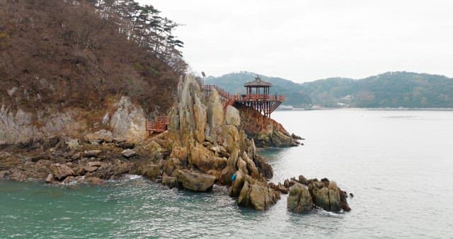 Coastal Walkway with Views of Rocky Peaks