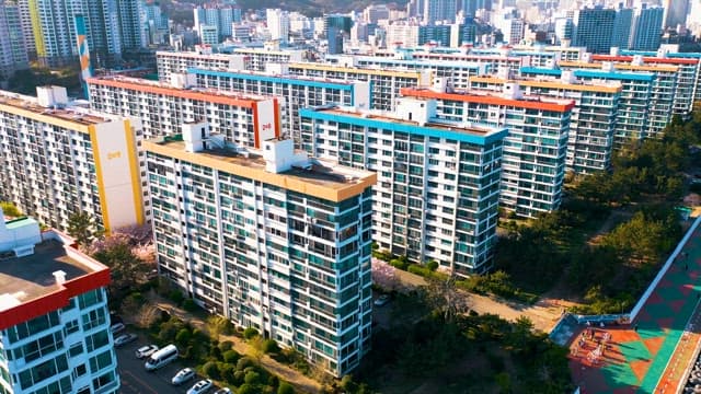 Urban Landscape with Apartment Buildings