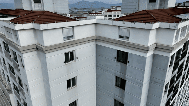 High-rise apartment buildings in the city