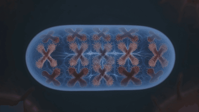 Microscopic view of cell division