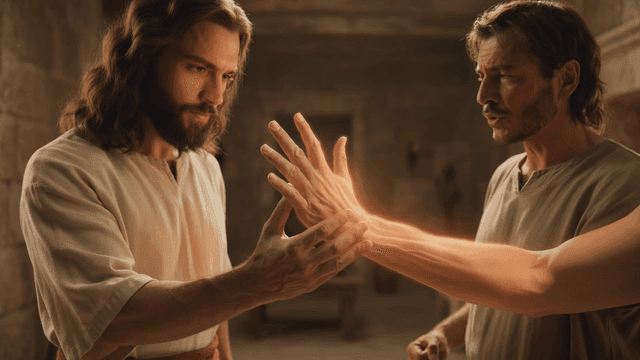 Jesus Heals Man's Arm