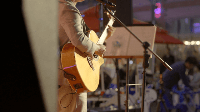 Guitarist's stage performance