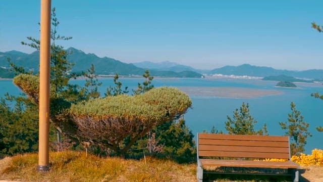 해안 풍경을 내려다보는 고요한 전망대