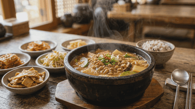 Steaming hot cheonggukjang