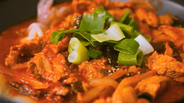 야채가 들어간 오삼불고기