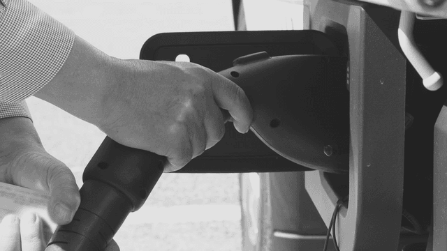 Charging an electric vehicle outdoors