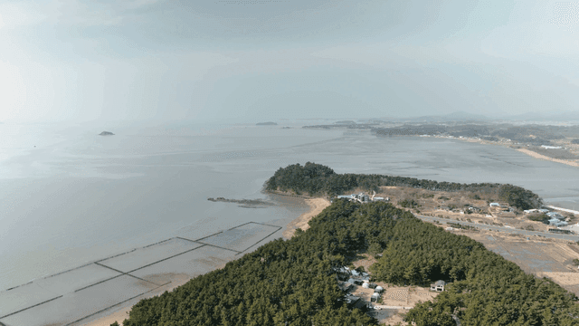 Coastal scenery with quiet beach