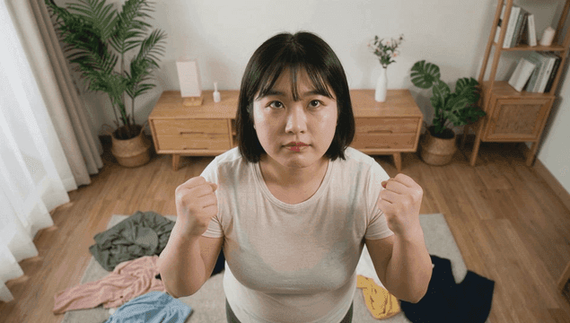 Woman determined to go on diet