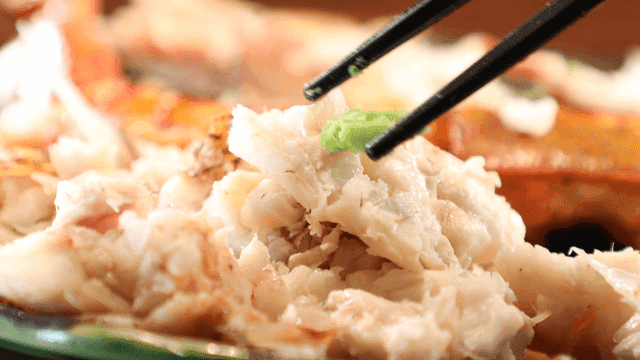 Chopsticks for placing wasabi on grilled fish
