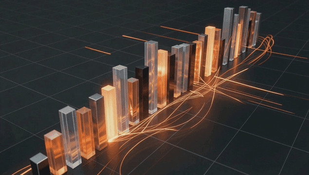Illuminated bars with flowing lines