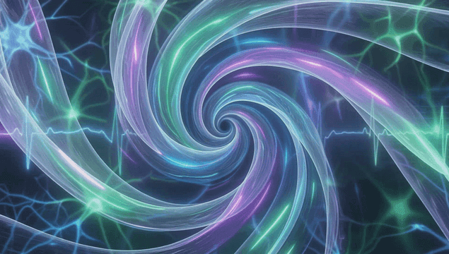 Colorful neural patterns and wave lines