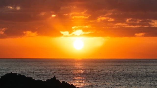 Serene sunset over the ocean