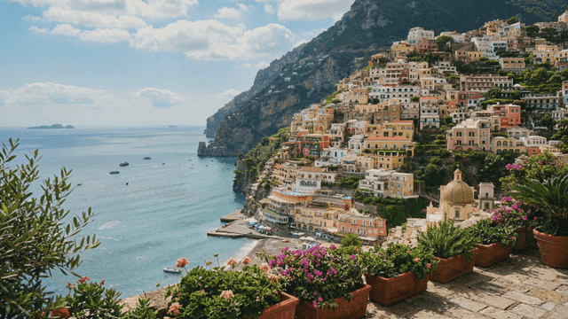 Gorgeous coastal European village with sea view