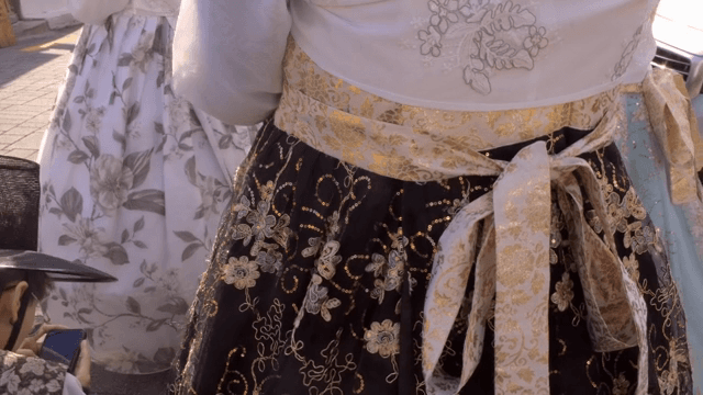 People wearing traditional Korean hanbok