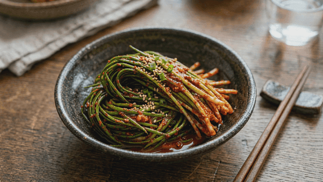 Bowl of seasoned chives