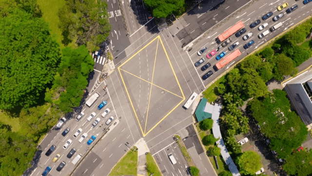 교통량이 많은 교차로