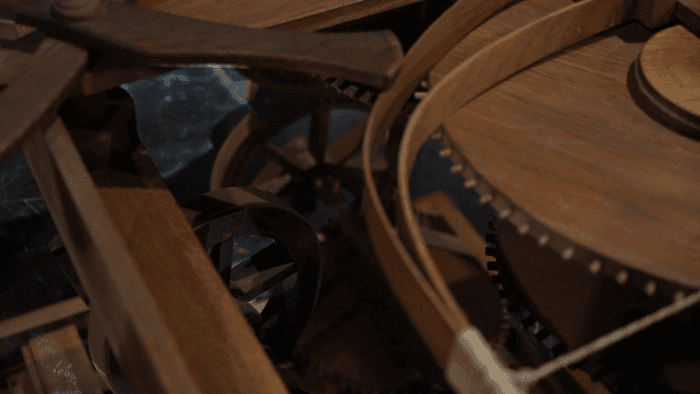 움직이는 나무 기어와 메커니즘