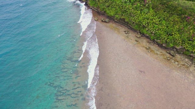 Serene beach with waves