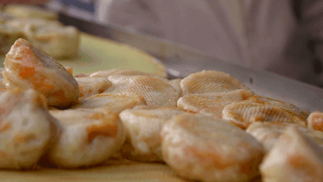 Kimchi dumplings on plate