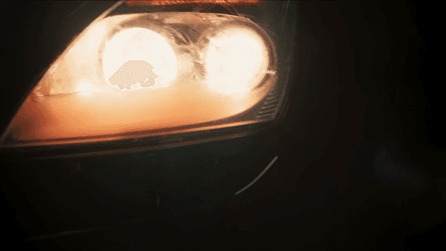 Water-filled car headlights