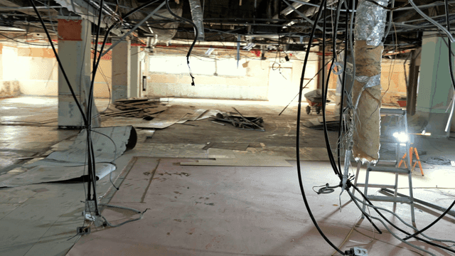 Abandoned building under remodeling