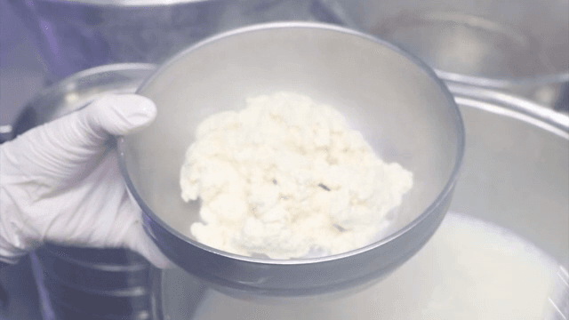 그릇에 옮겨 담는 순두부