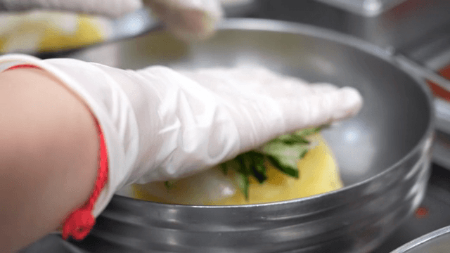 Preparing Cold Buckwheat Noodles topped with radish and cucumber