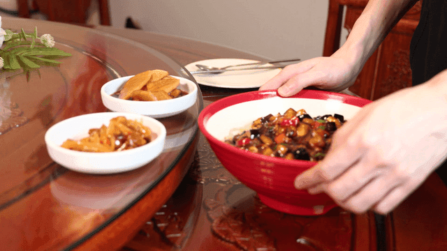 Eggplant Jajangmyeon served with Zha Cai