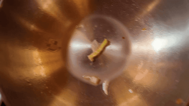 Empty cold noodle bowl after meal