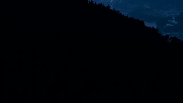 Purple Sky and Mountain Silhouette at Dusk