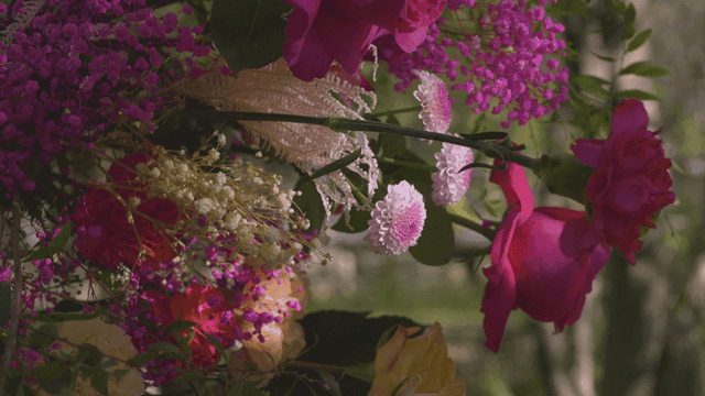 Lush flower garden with variety of flowers