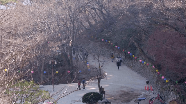석가탄신일 축제를 즐기는 사람들
