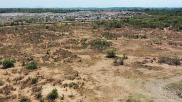 Landfill near natural environment