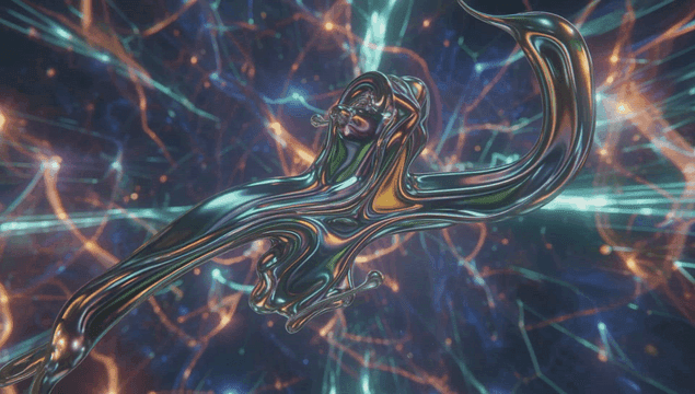 다채로운 액체 형태의 역동적 흐름