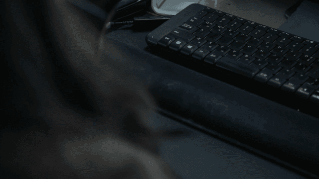 Keyboard in an office